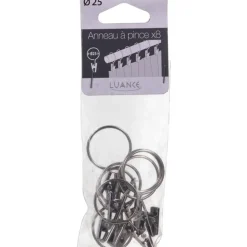 Anneau pince x 8 - argent