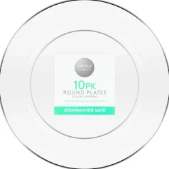 Assiette d23cm x10 plastique reu
