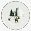 Assiette dessert noel cerf