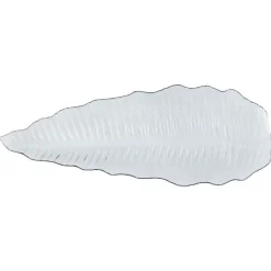 Assiette motif feuillage