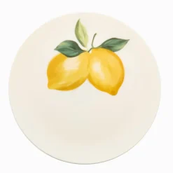 Assiette plastique d26cm citron