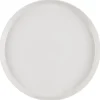 Assiette plate blanche rebord dr
