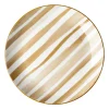 Assiette plate motif rayures