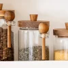 Bocal en verre et cuillere 550ml