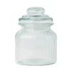 Bocal verre strie d11.5x14.5cm