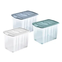 Boite plastique a roulette 65l