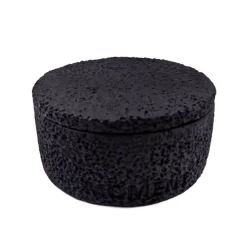 Bougie ciment noir couvercle