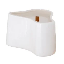 Bougie forme organique blanche