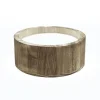 Bougie pot en bois forme bol