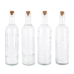 Bouteille enbossee en verre