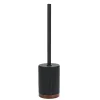 Brosse wc noir socle en bois