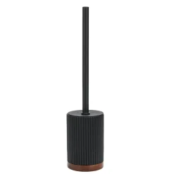 Brosse wc noir socle en bois