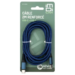 Cable renforce usb-c vers usb-c