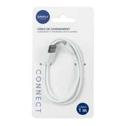 Cable usb a to lightning 1 m