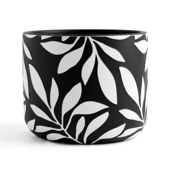 Cache-pot relief feuillage 3ass