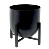 Cache pot rond sur pied