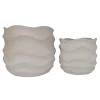 Cache-pot vague x2 blanc