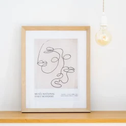 Cadre image visage minimaliste