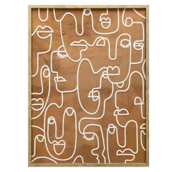 Cadre image visages relief