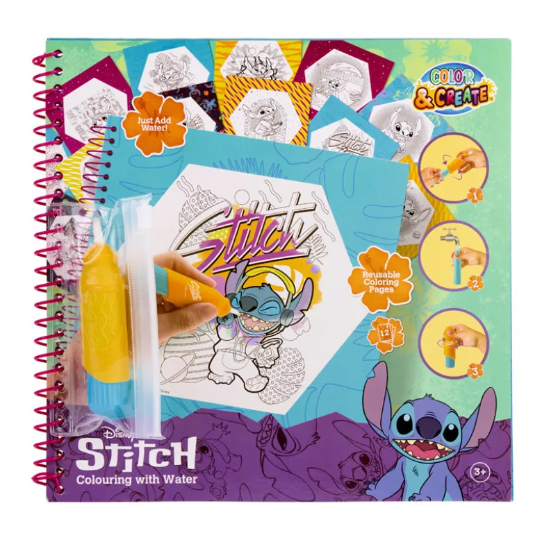 Carnet a colorier a eau stitch