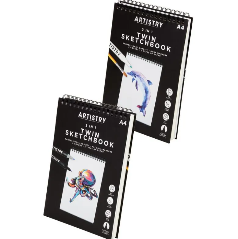 Carnet croquis a4 2en1