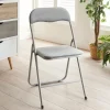 Chaise pliante velours gris