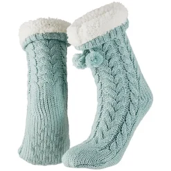 Chaussettes doubl sherpa pastel