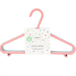 Cintres enfant x10 rose/lilas