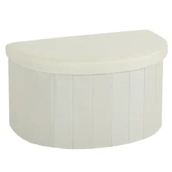 Coffre rangement demi lune creme