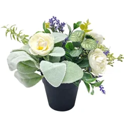 Composition florale en pot