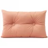 Coussin capitonne 70x50cm peche