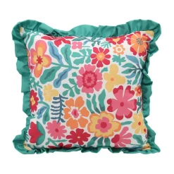 Coussin carre imprime floral