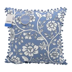 Coussin carre rustic 43x43cm ble