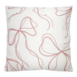 Coussin chenille noeuds 48x48cm