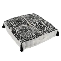 Coussin de sol mia 45x45cm noir