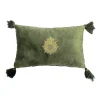 Coussin exvoto pompons 20x30cm v