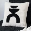Coussin neo piping noir 45x45cm