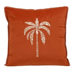 Coussin palmier bord cousu 45x45