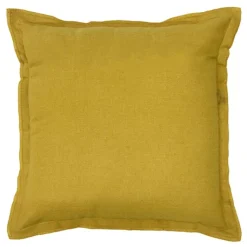 Coussin uni 38x38cm ocre