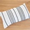 Coussin veria 30x50 raye noir