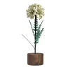 Decoration de table fleur beige/