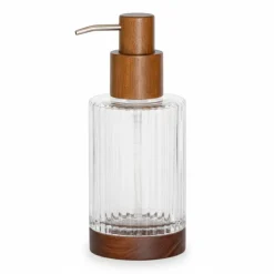 Distributeur a savon verre/bois