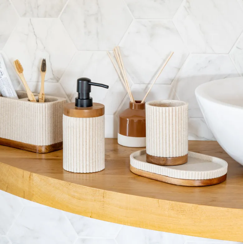 Distributeur savon effet pierre