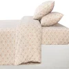 Drap housse 160x200 imprime beig