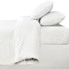 Drap housse 140x190 imprime blan