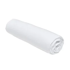 Drap housse 140x190 jersey blanc