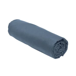 Drap housse 140x190 jersey bleu