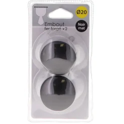 Embout champignon d20 x2 - noir