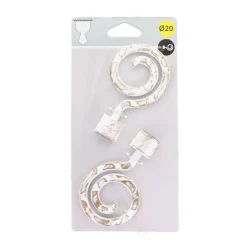 Embout demeure d20 x2 - blanc/or