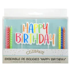 Ensemble de bougies happy birth
